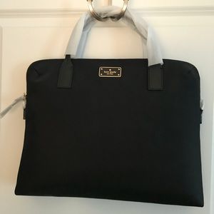 NWT Kate Spade Black Deveney Blake Ave Laptop Bag